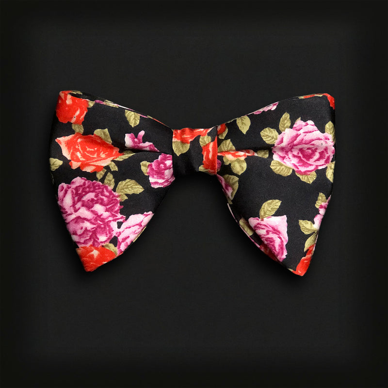 Butterfly Style Bow Tie-Rose print