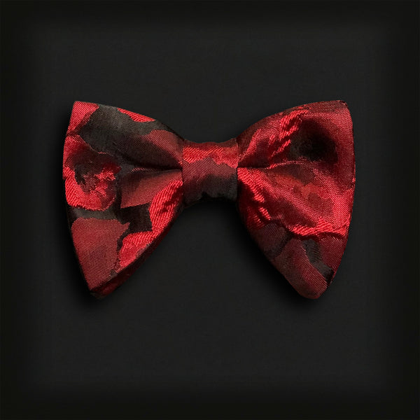 Butterfly Style Bow Tie-Red Brocade