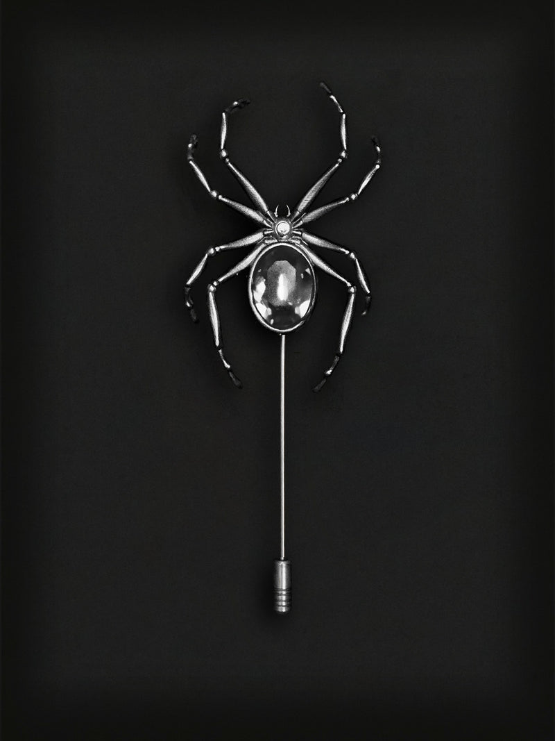 Spider Lapel Pin-Silver
