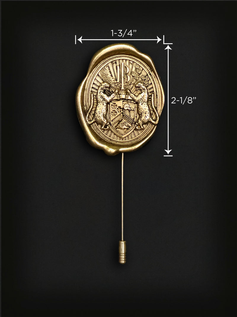 Tyrock Barclay Crest Lapel Pin-Gold